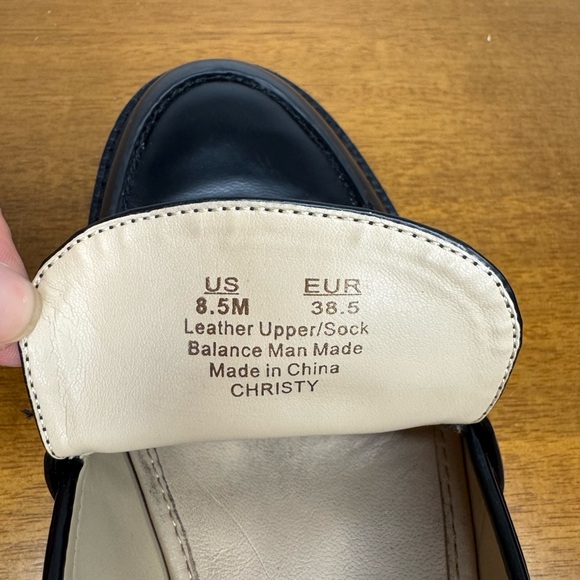 Sam Edelman Christy Black Loafers with Gold Accent - Picture 3 of 6